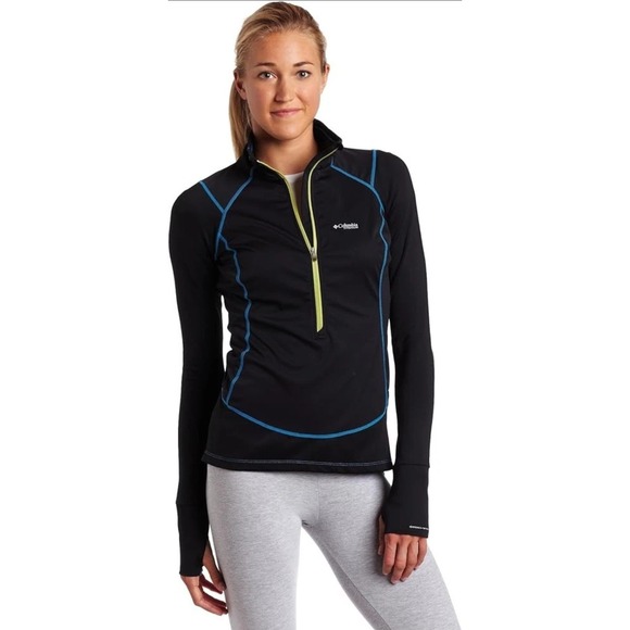 Columbia Titanium Omni-Wick Advanced Evaporation Black 1/4 Zip Up Jacket Size S - Picture 1 of 9